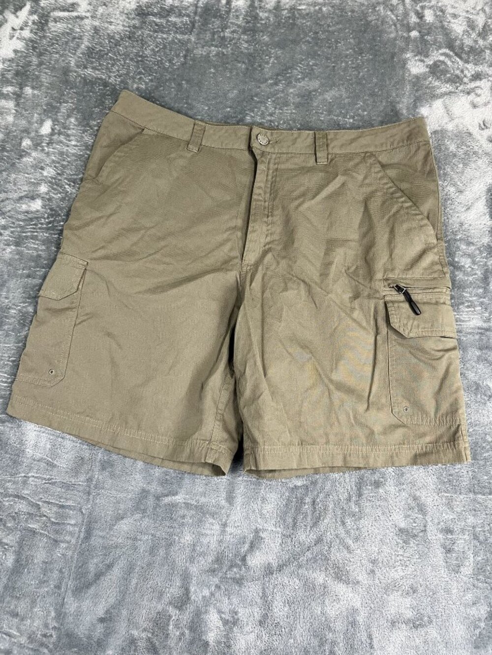 Reel Legends Mens Khaki Cargo Shorts Size 38 With Pockets